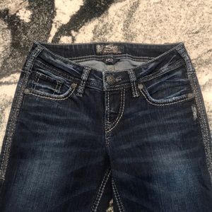 SILVER Jeans Aiko Mid Boot Dark Wash W28 L33